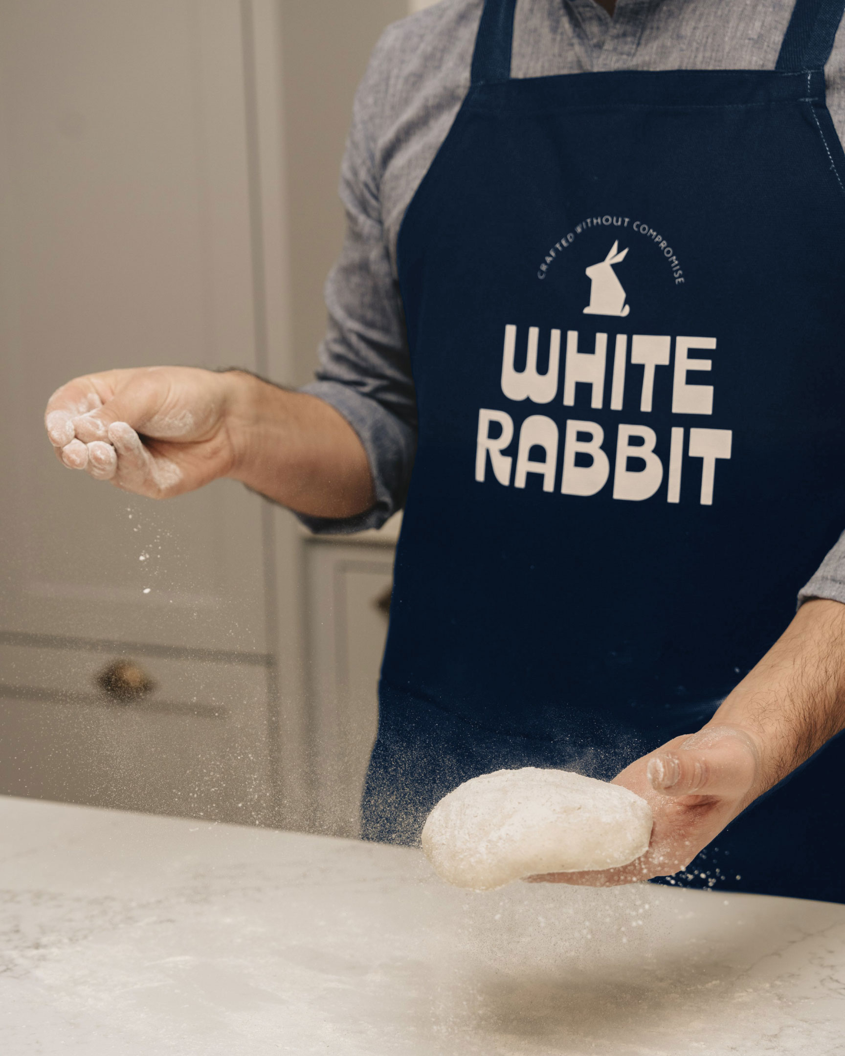 Branding and packaging design for White Rabbit Pizza Co., A proudly gluten-free Italian brand