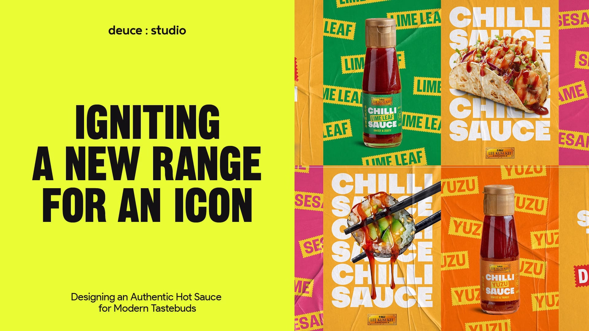 Lee Kum Kee hot sauce packaging design by Deuce Studio